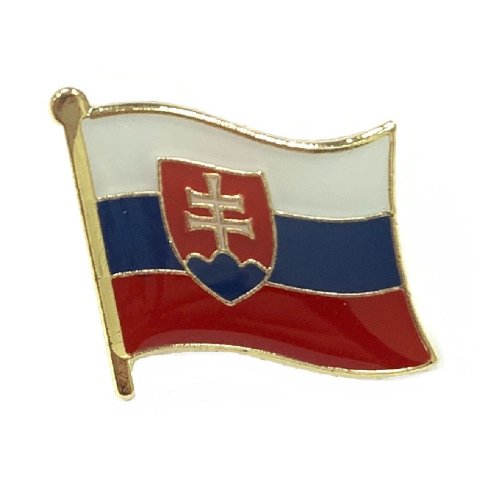 A-ONE Slovakia 斯洛伐克 國旗國旗配飾 國徽徽章 金屬飾品 出國 遊學