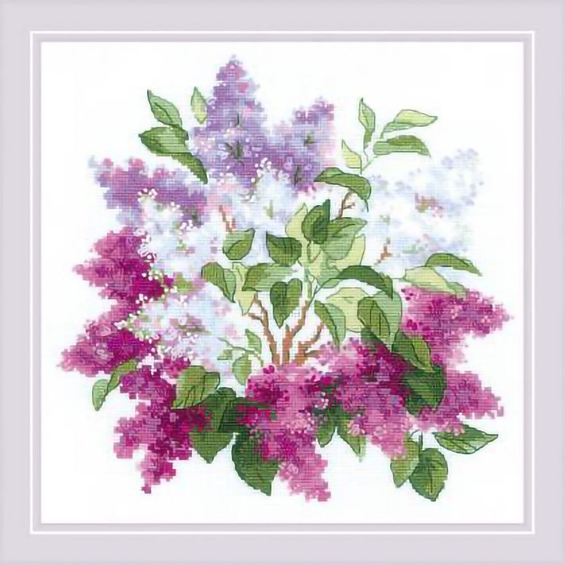 2030 - RIOLIS Cross Stitch Material Pack - Lilac - Knitting, Embroidery, Felted Wool & Sewing - Other Materials 