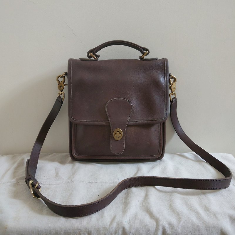 Leather bag_B024 - Messenger Bags & Sling Bags - Genuine Leather Brown