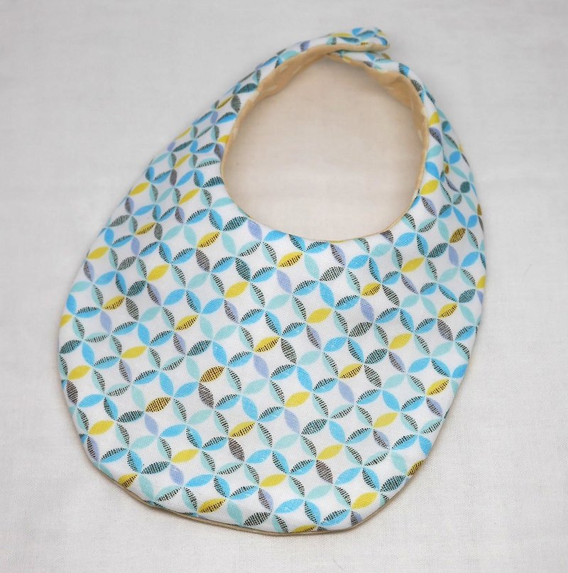 Japanese Handmade 8-layer-gauze Baby Bib - 圍兜/口水巾 - 棉．麻 藍色