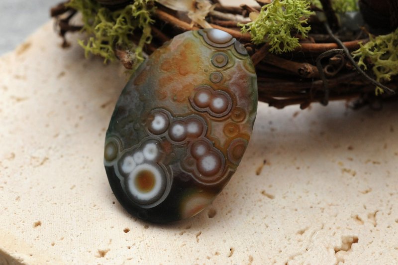 Gobi Dazzling Eye Dzi Bead Agate Lucky / Lucky / Anti-villain - ของวางตกแต่ง - เครื่องเพชรพลอย 
