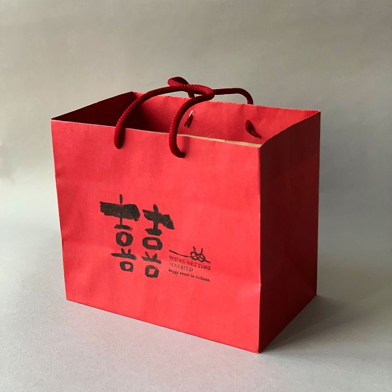 【喜氣紅色紙袋】_優惠加購 - 禮物盒/包裝盒 - 紙 紅色