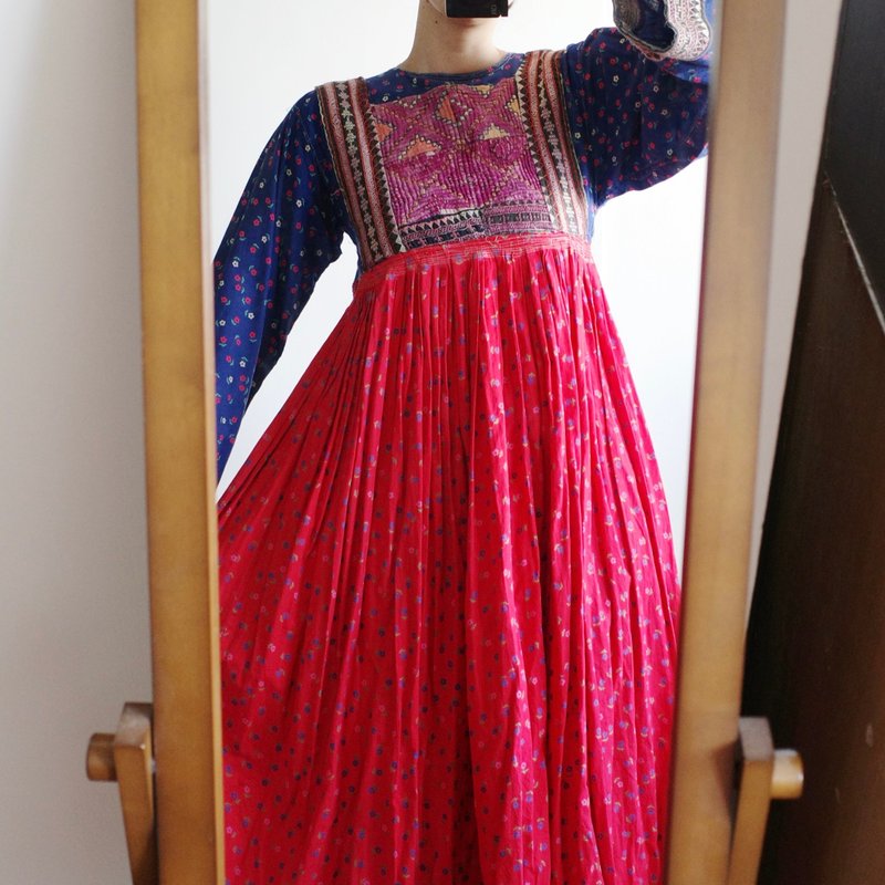 嬉皮逸品  60s 阿富汗手工刺繡洋裝 - 洋裝/連身裙 - 棉．麻 