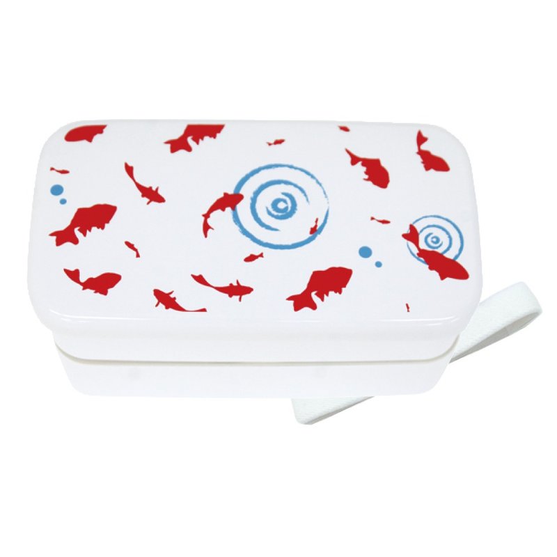 Goldfish Rectangular 2-Tier Lunchbox Container Box Lunch Food Made In Japan - 弁当箱・ランチボックス - プラスチック ホワイト