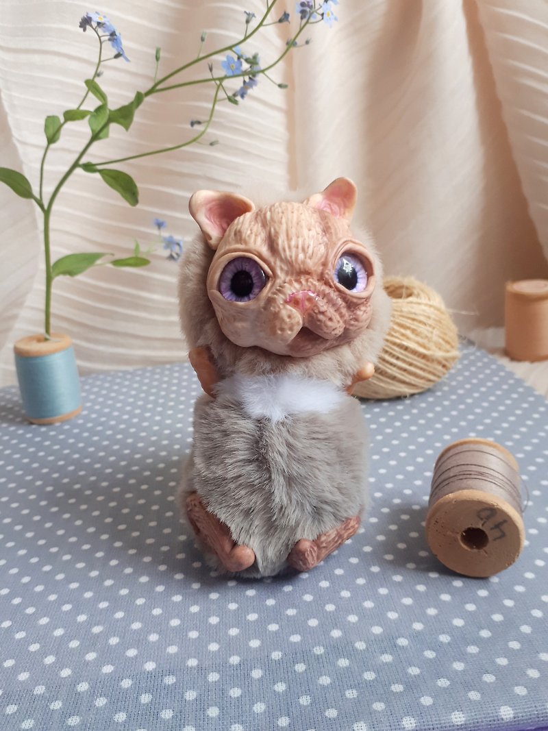 Persian Cat Teddy Plush Stuffed Animal Collection Figurine - 公仔模型 - 其他材質 粉紅色