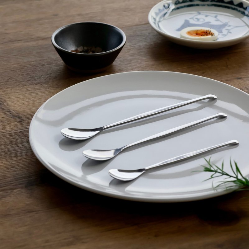 日本【SALUS 佐藤金屬】極簡風餐具 香料匙 - 刀叉/湯匙/餐具組 - 不鏽鋼 銀色
