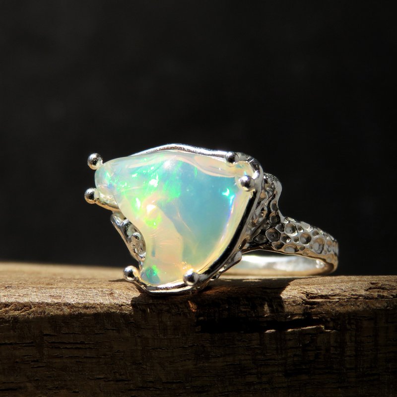 オパール リング　Opal Ring 1 - 戒指 - 寶石 藍色