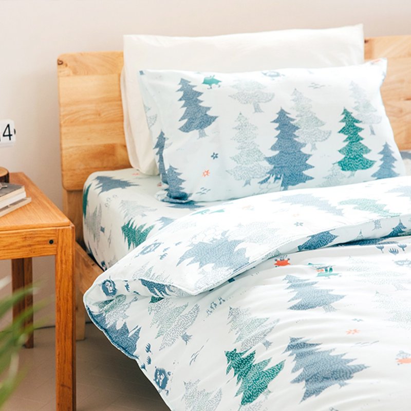 Moomin森林100%天絲鋪棉兩用被套 單人-嚕嚕米 Tencel天絲萊賽爾 - 寢具/床包 - 其他材質 多色