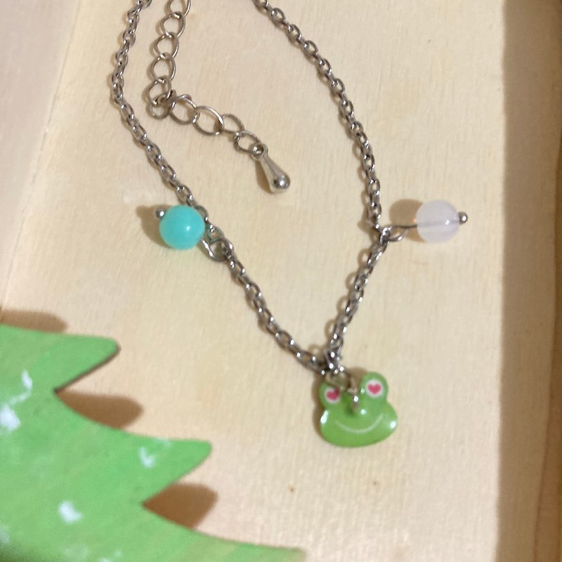 Handmade Adjustable Frog Bracelet - Bracelets - Other Materials Green