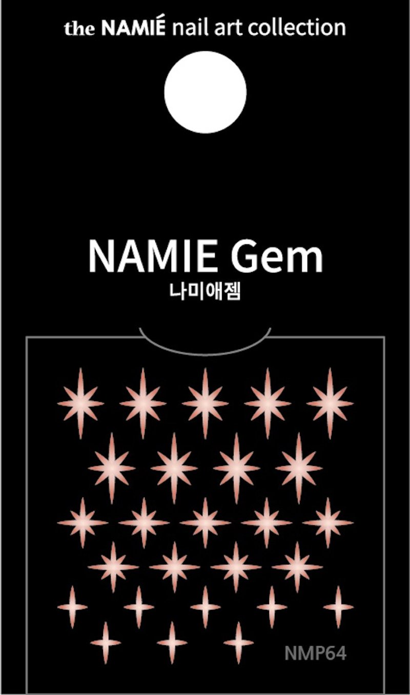 【專業用】NAMIE Gem 美甲裝飾藝術貼紙 Normal Metallic 64 - 指甲油/指甲貼 - 紙 金色