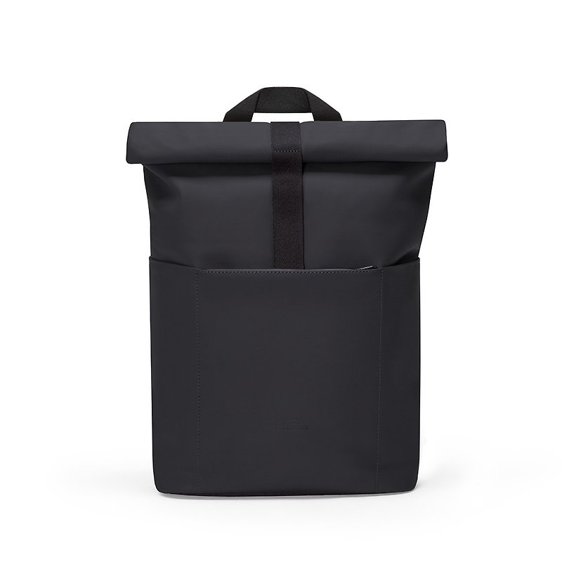 Hajo Mini Lotus Series Backpack (Black) - กระเป๋าเป้สะพายหลัง - วัสดุอีโค สีดำ