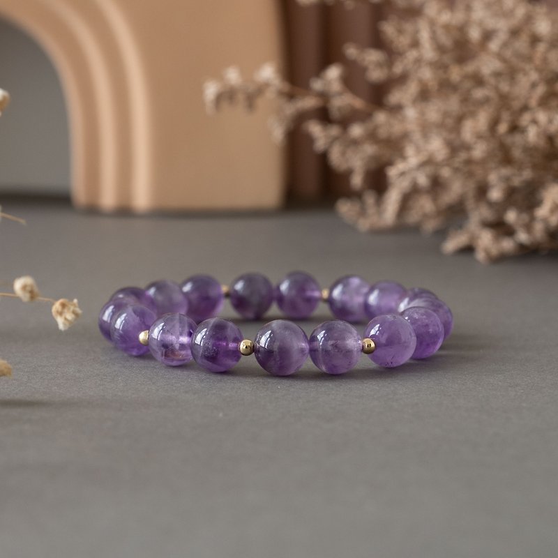 Chevron Amethyst genuine gemstones stretch bracelet