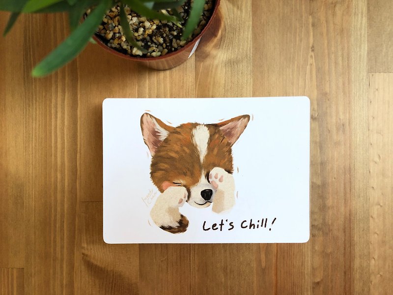 Mandy Chan Pets Postcard / Corgi - การ์ด/โปสการ์ด - กระดาษ หลากหลายสี