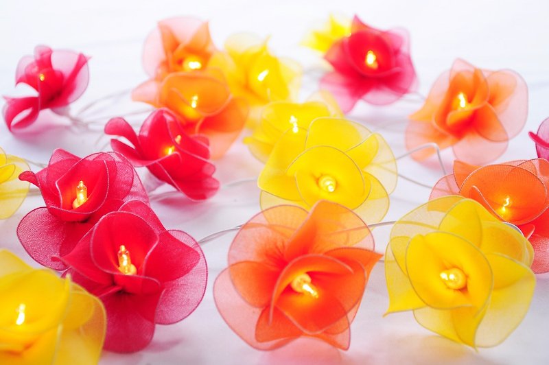 Romantic Autumn Flower String Lights for Decoration,Wedding,Party,Bedroom - โคมไฟ - กระดาษ 