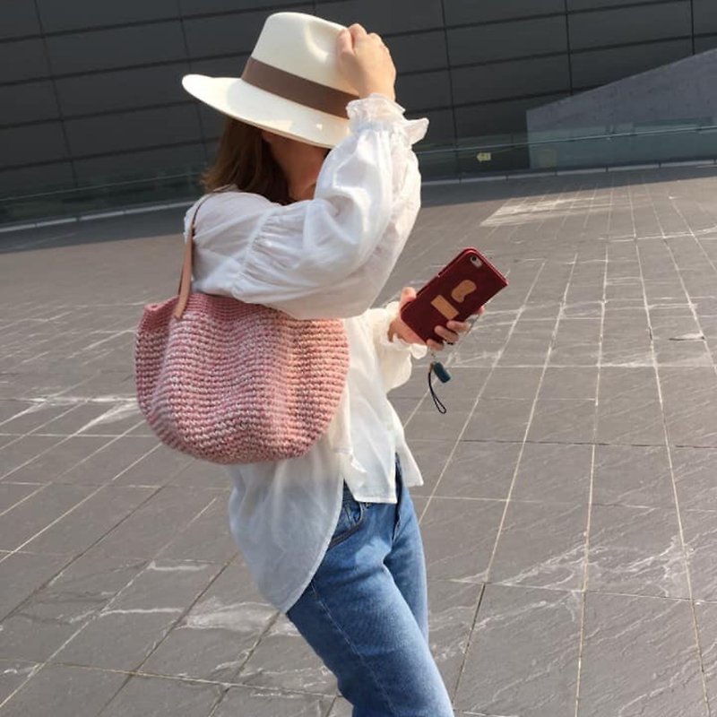 Small pink cherry fat pack - M size - Handbags & Totes - Cotton & Hemp 