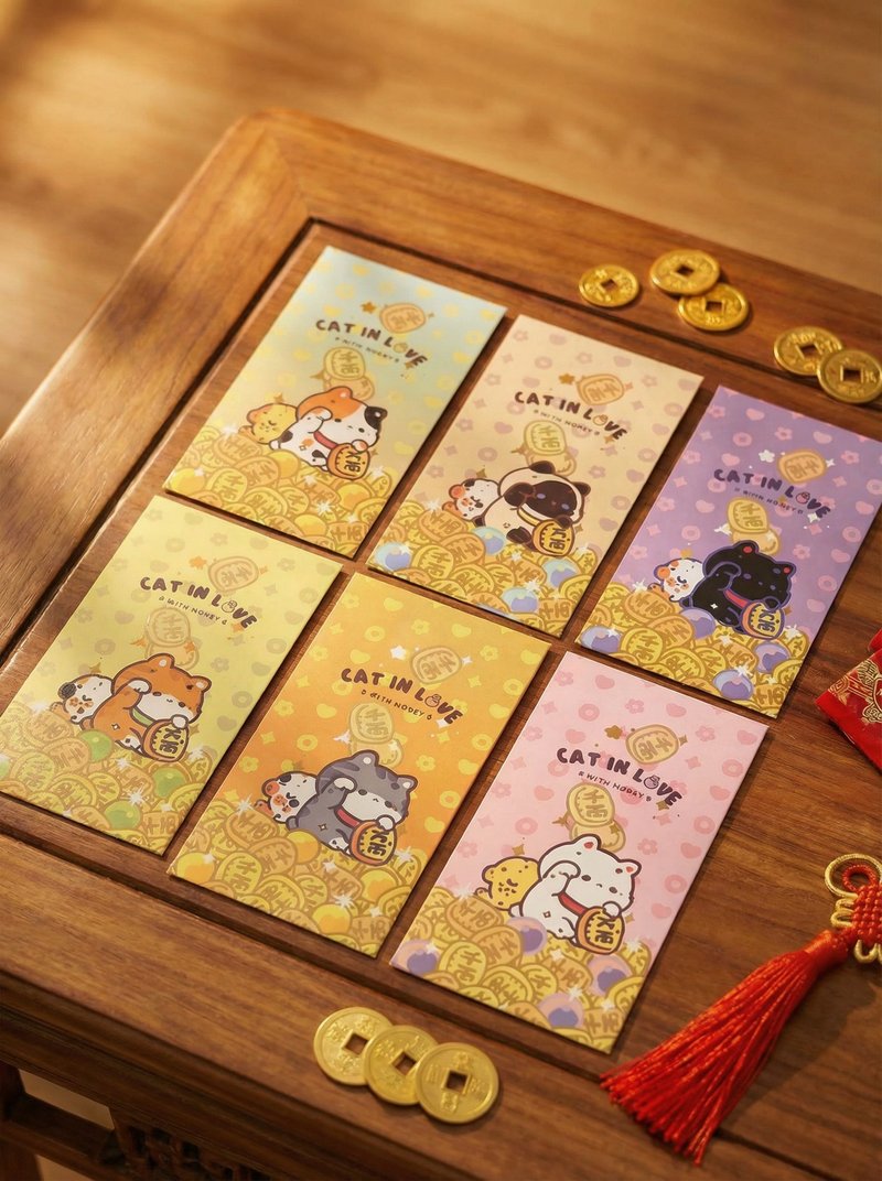 招財貓紅包袋 (6款設計) | 招福納財的招財貓禮物 - 利是封/揮春 - 紙 