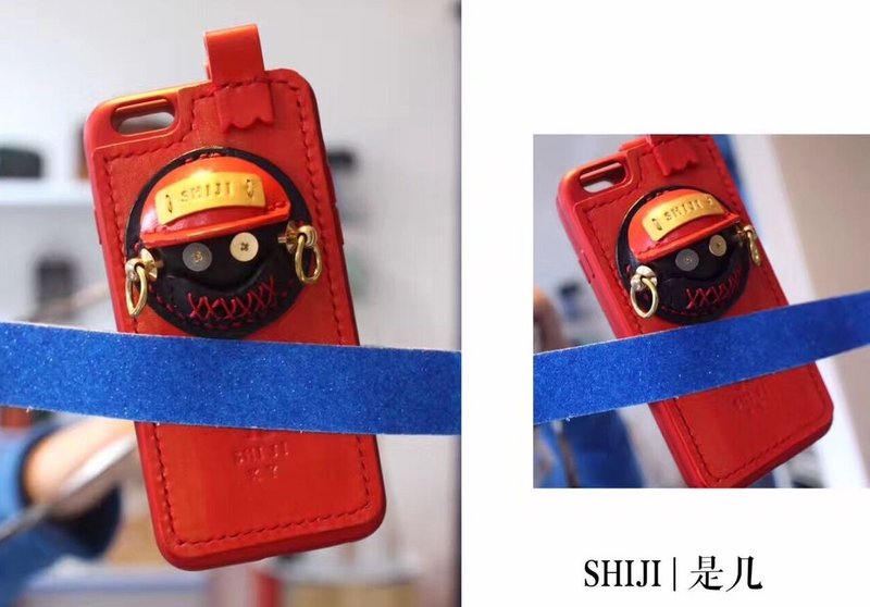 shiji-studio人偶手機殼(hip-pop系列) - 手機殼/手機套 - 真皮 