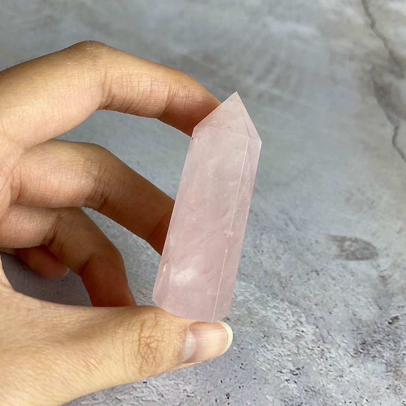 [Special Offer for Slightly Imperfections] Crystal Pillar - Rose Quartz Office Healing Device Decoration - Items for Display - Gemstone Pink