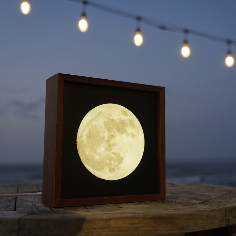 [Healing Department] Moon Light Box — Solid Wood Light Box/Night Light/Gift Exchange