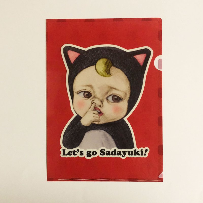 clear plastic file folder / Let's go Sadayuki! series - Folders & Binders - Plastic Red