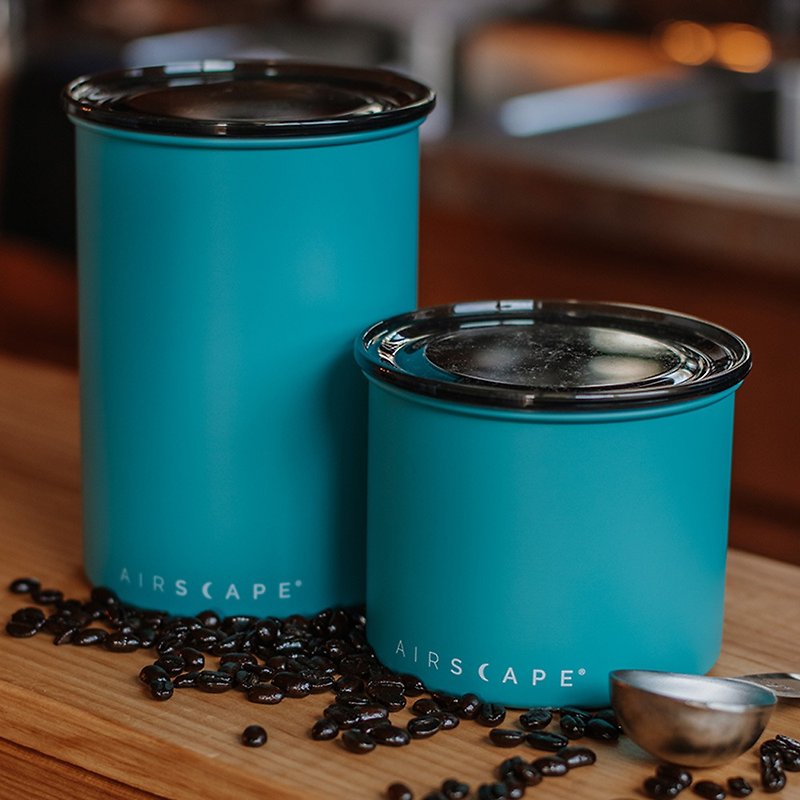 Planetary Design Stainless Steel storage tank Airscape Classic / turquoise - เครื่องทำกาแฟ - สแตนเลส สีน้ำเงิน