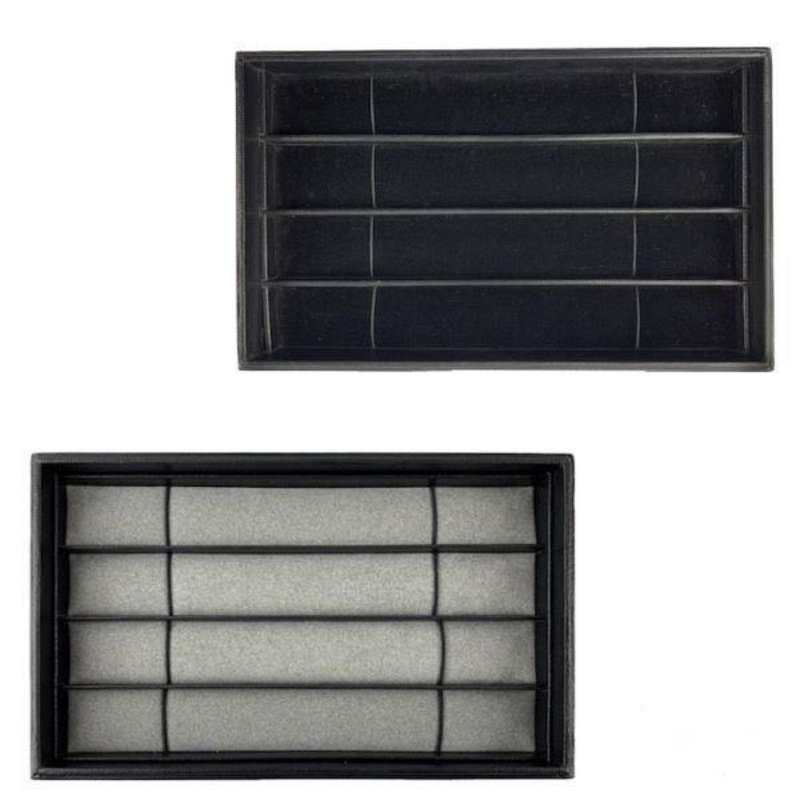 トレイ ネックレス 4本収納 2color - 居家收納/收納盒/儲物盒 - 棉．麻 黑色