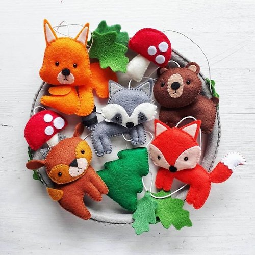 Miracle Inspiration Woodland animals baby nursery mobile for crib decoration