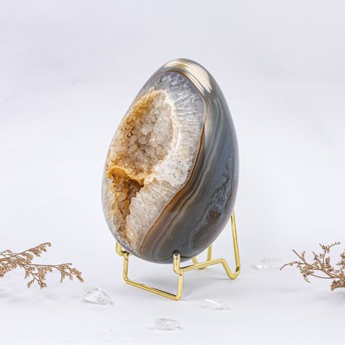 アゲート幸運卵 360996 - ショップ 石の王 King Stones 置物 - Pinkoi