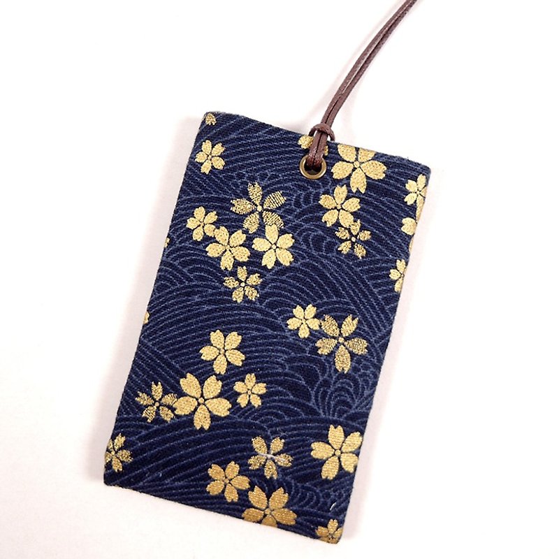 悠遊卡 證件套 名片卡套 -櫻花(藍) - 名片夾/名片盒 - 棉．麻 藍色