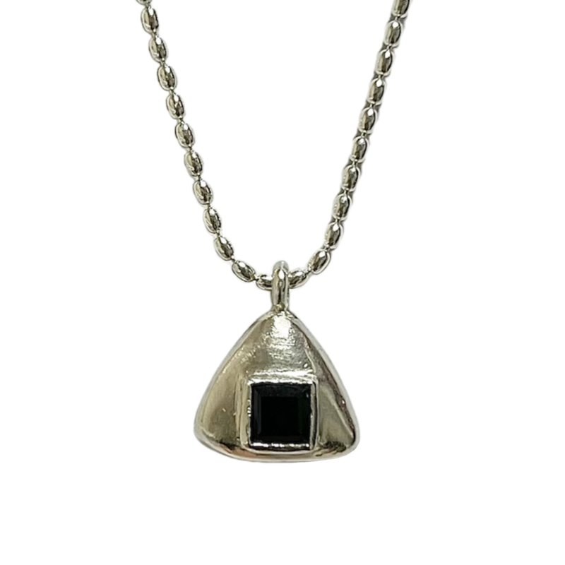 Big size , Big delicious onigiri - Necklaces - Silver Silver