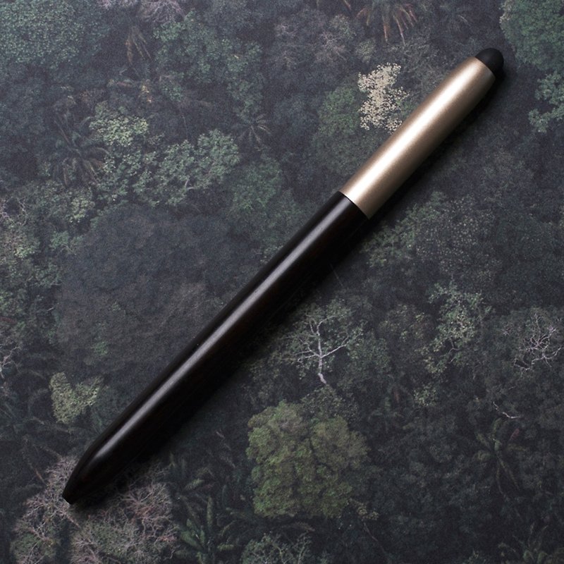 Qi Ji Jane Pen Business Black Wood Signature Pen Creative Gel Pen Touch Screen Pen Student Gift Pen Handmade Cultural Creative Wooden Pen - Other Writing Utensils - Wood Black