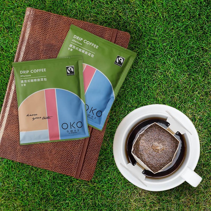 【生態綠 OKO】濾泡式咖啡掛耳包30入－甘香綠 - 咖啡/咖啡豆 - 新鮮食材 綠色