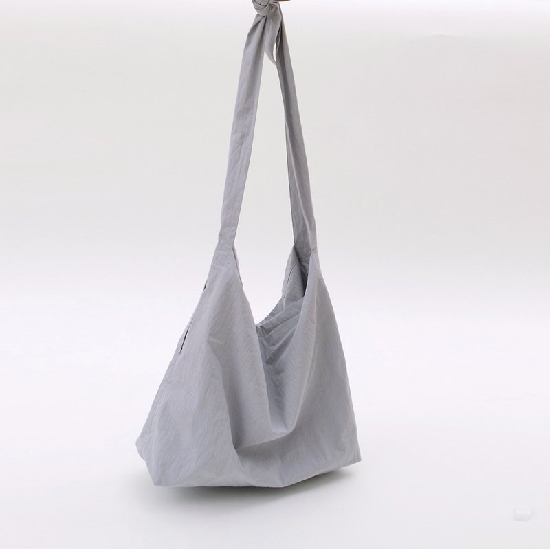JOYDIVISION Large-capacity cotton bag, simple back bag, literary shoulder bag, textured fabric, knotted
