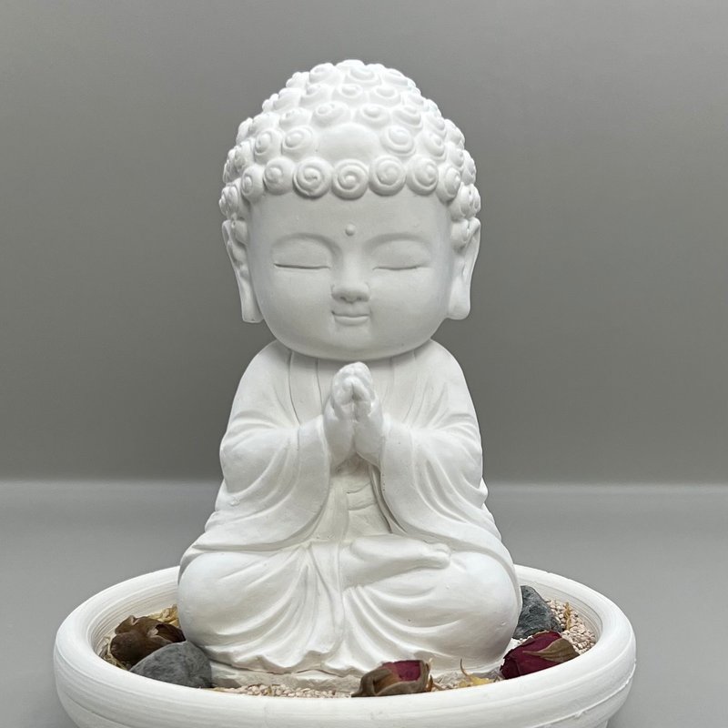 Fast arrival, Jing Nian Jixiang Little Buddha Shunde mid-range set art fragrance diffuser essential oil fragrance - Fragrances - Cement White