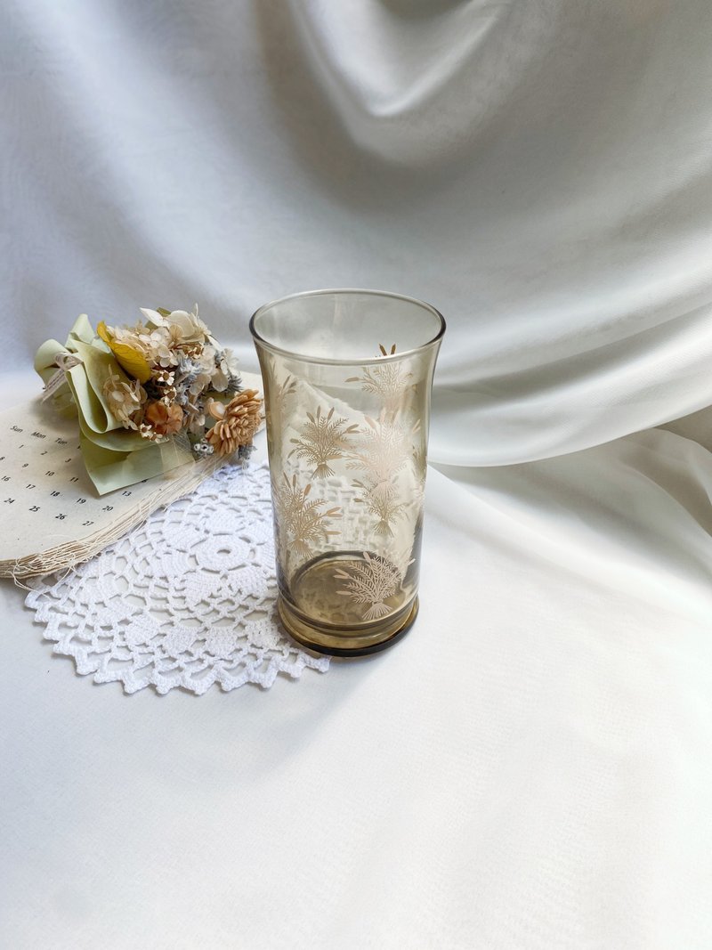 【好日戀物】日本帶回日本製麥穗茶色玻璃杯 - 玻璃杯 - 玻璃 咖啡色