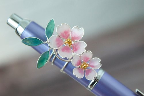 nimu cherry blossoms, flower decoration for fountain pens, flower pen holder, pencuf
