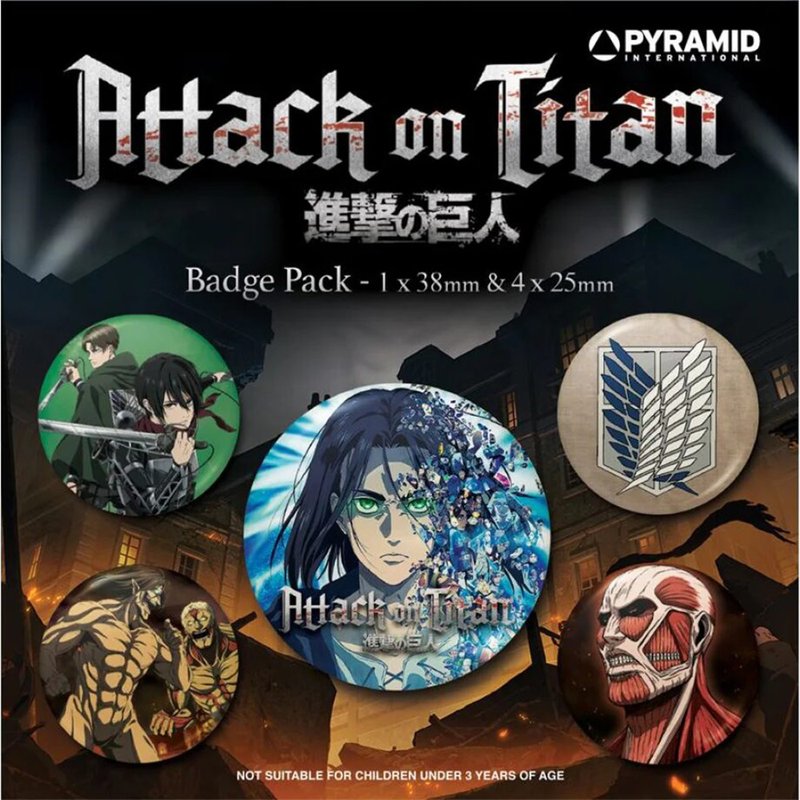 【進擊的巨人】第四季主題徽章組/Attack On Titan - 徽章/別針 - 其他材質 