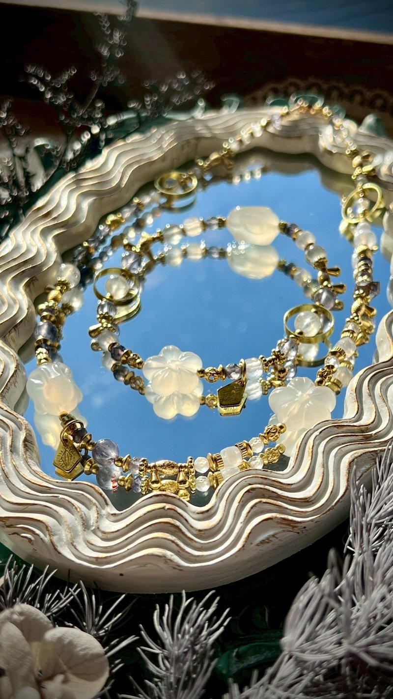 - 花好月圓 -天然水晶手鏈/黃銅手鍊 - 手鍊/手環 - 水晶 多色