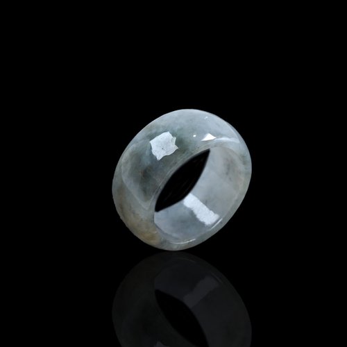 瓔珞珠寶盒 E.L.Jewelry Box 冰種飄烏雞翡翠扳指戒指 | 國際21.5圍 | 天然緬甸玉A貨翡翠|送禮