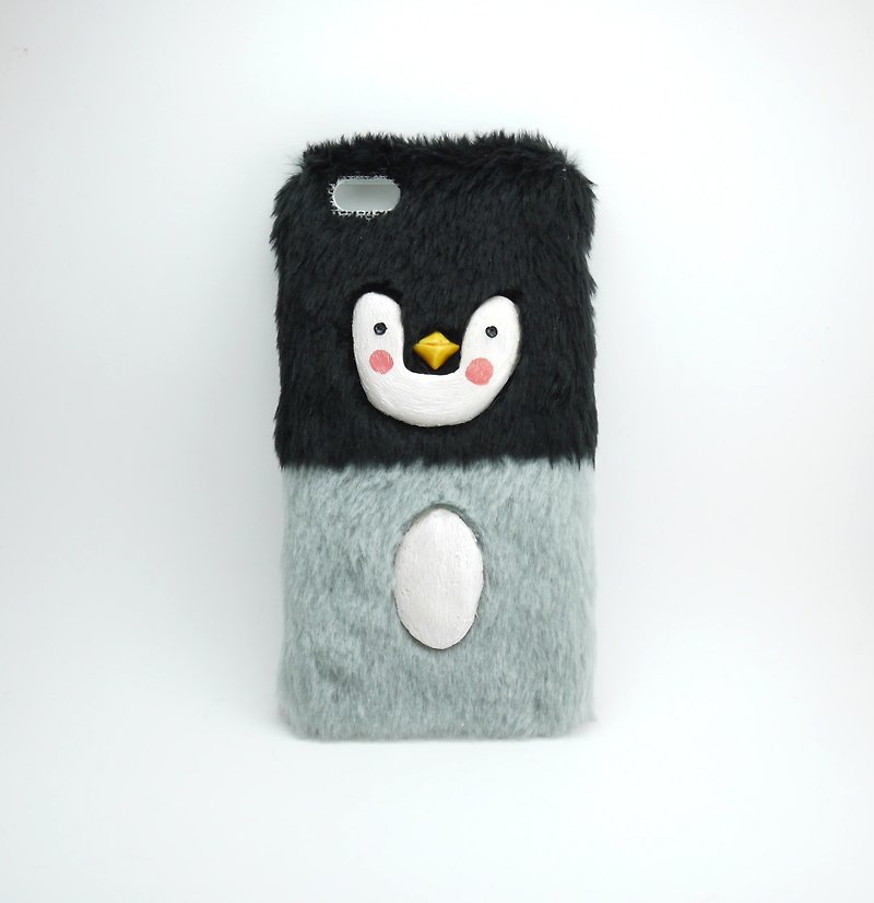 ペンギンの携帯電話ケース - タブレット・PCケース - その他の素材 ブラック