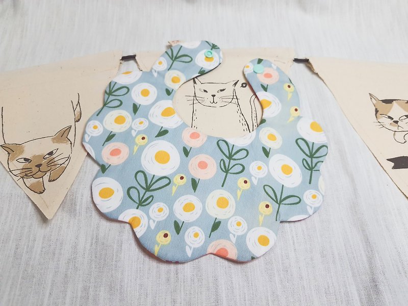 Miaomiao flower pocket/baby bib/saliva towel