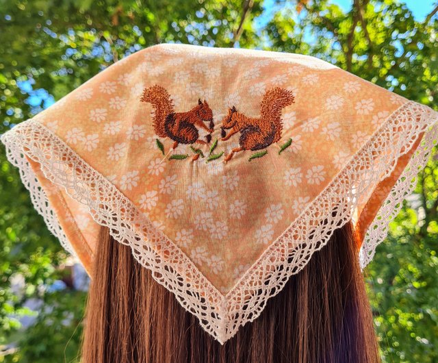 Embroidered head hot sale scarf