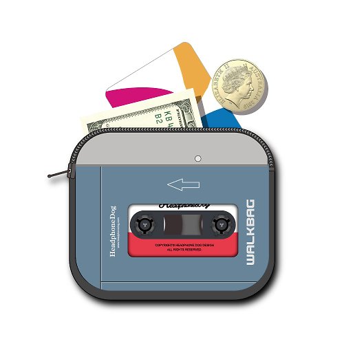 HeadphoneDog耳機狗設計 WalkMan 音樂隨身聽 卡片包/錢包/悠遊卡/皮夾