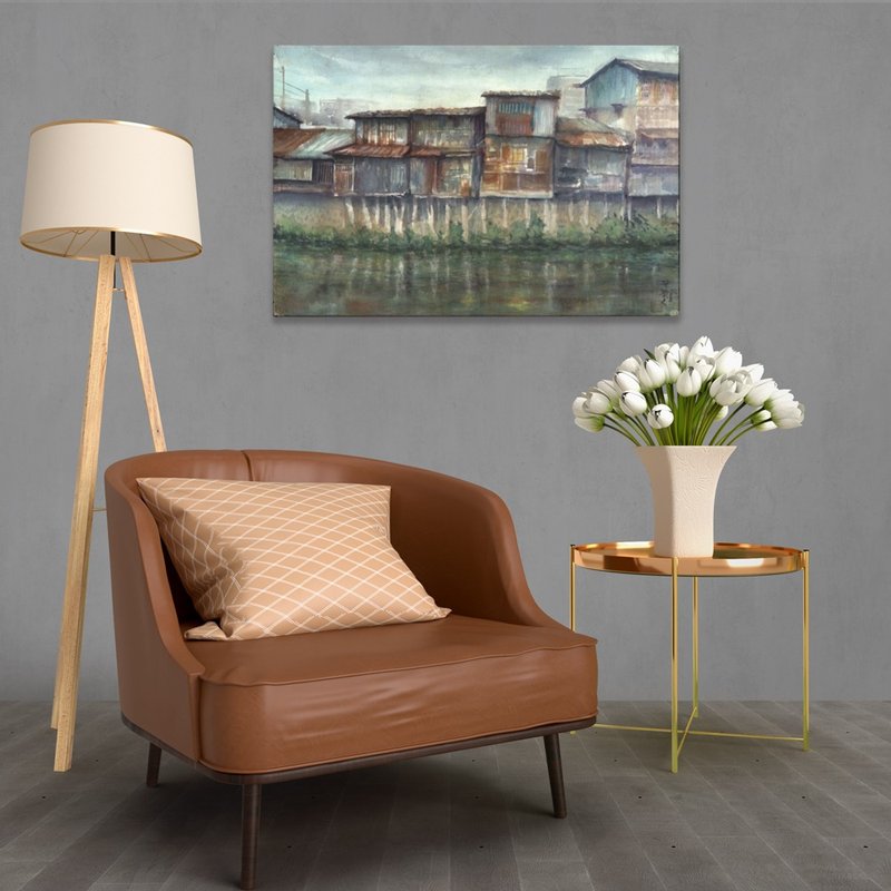 [Customized Gift] Creekside Town-Chen Wuxi Art Giclee Digital Printing - Posters - Other Materials Multicolor