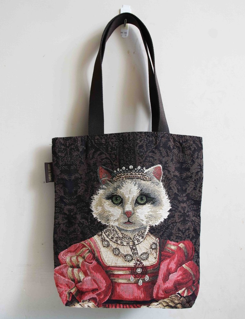 European Royal Jacquard Tote Bag Limited Edition 1 Cat Duchess Noble and Mysterious - Messenger Bags & Sling Bags - Cotton & Hemp 