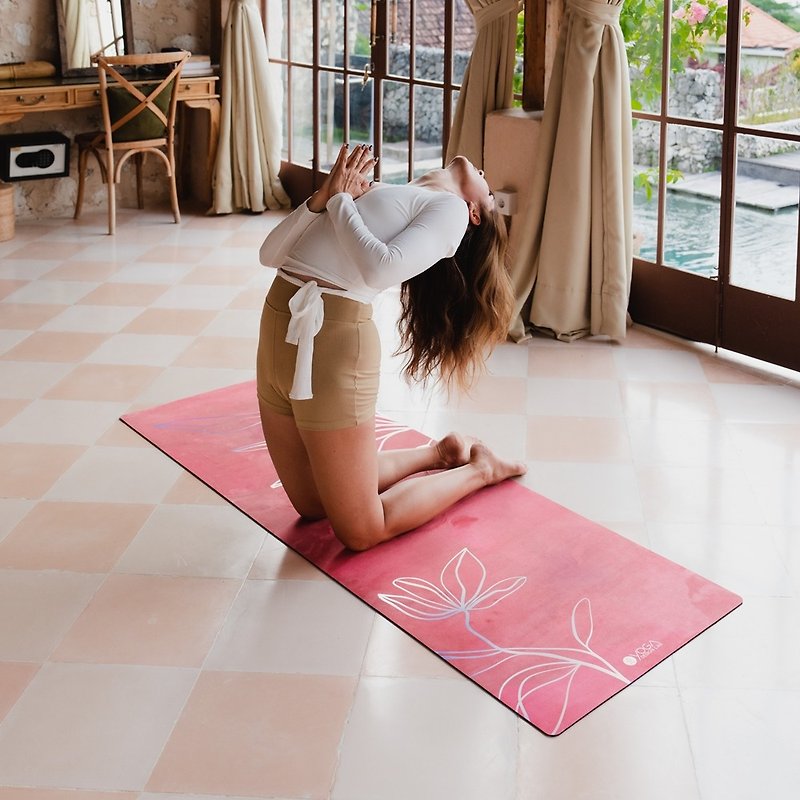 【Yoga Design Lab】Combo Mat Natural Rubber Yoga Mat 3.5mm - Iris - Yoga Mats - Other Materials Red