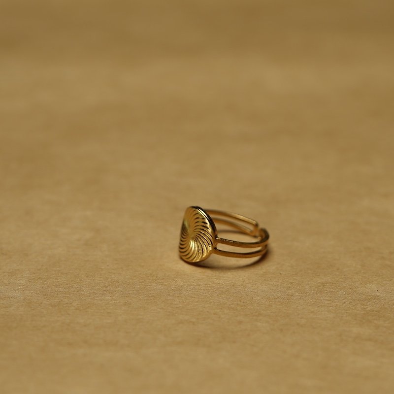 French independent designer Paris workshop craftsman hand-made BOLEO ring - General Rings - Copper & Brass Gold