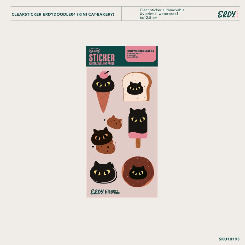 STICKER | Random sweet x Kinicat collection - 貼紙 - 紙 
