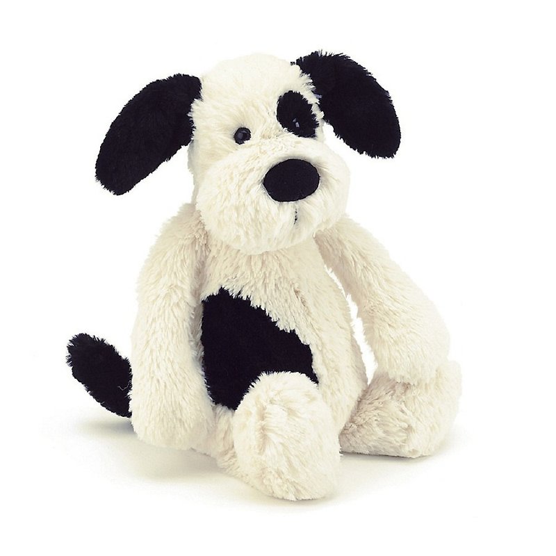 Bashful Black & Cream Puppy - ตุ๊กตา - เส้นใยสังเคราะห์ ขาว