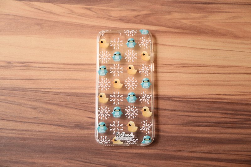 自家設計 - 小鴨小企鵝手機殼 保護套Phone Case P01_0 - 手機殼/手機套 - 塑膠 藍色